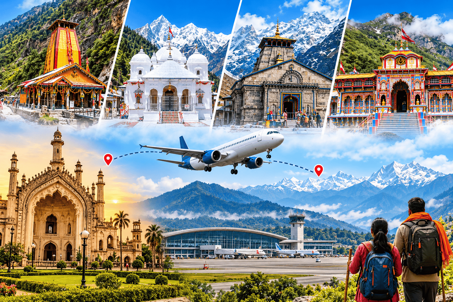 Lucknow to Char Dham Yatra Flight Package via Dehradun - Full Travel Guide
